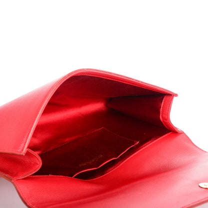 Saint Laurent Goatskin Monogram Large Belle De Jour Clutch Red 5 of 7