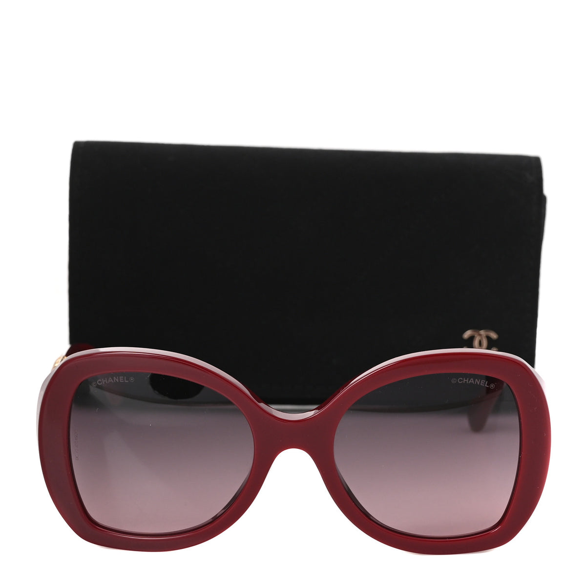 Acetate Metal Butterfly Sunglasses 5531-A Red