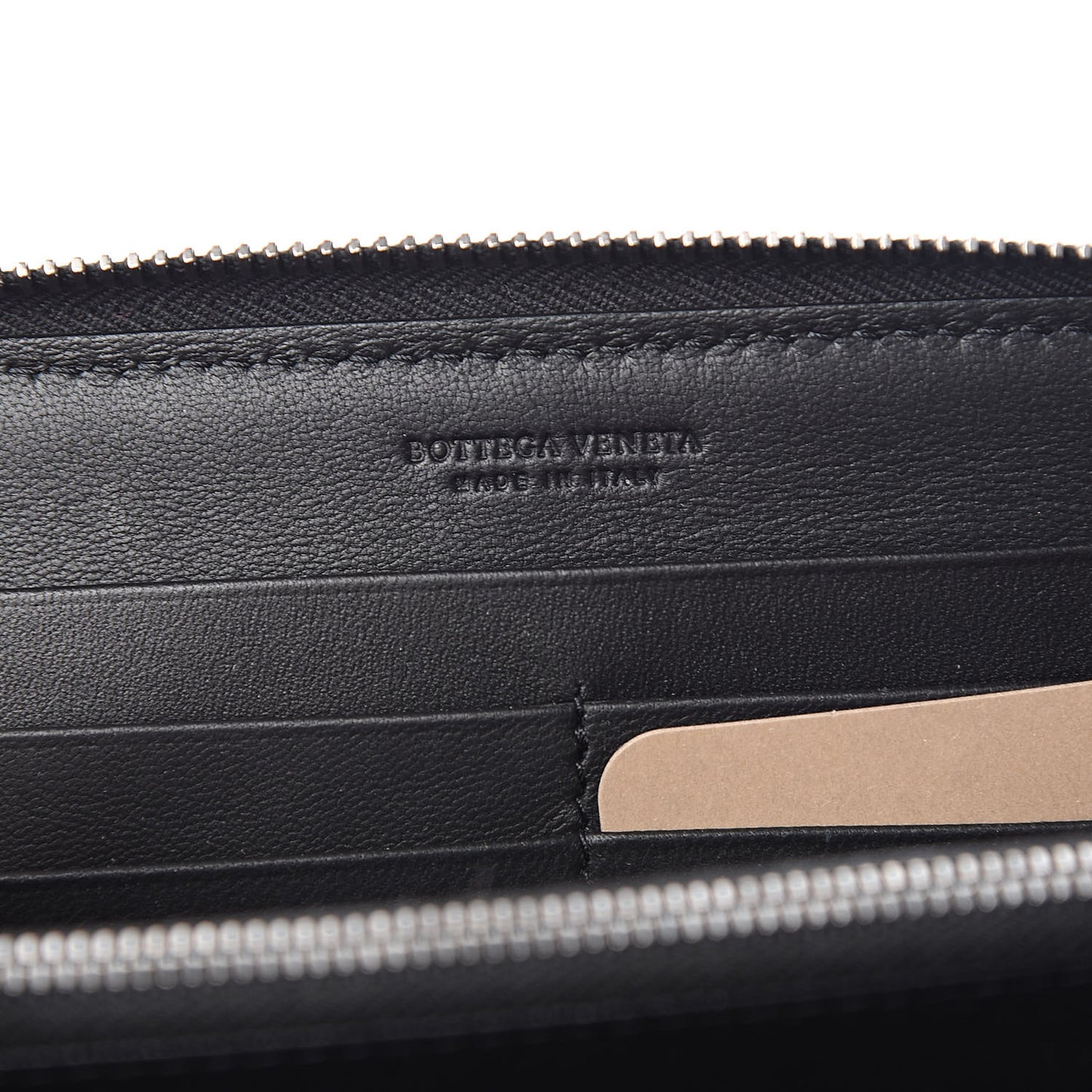 Nappa Intrecciato Zip Around Wallet Black