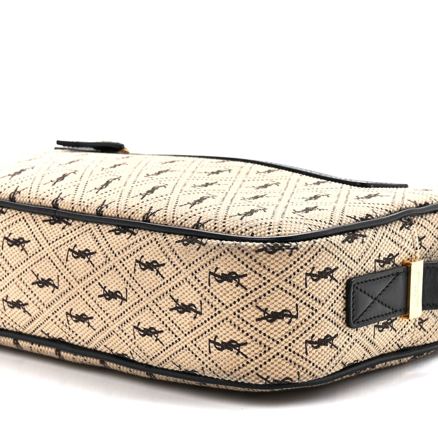 Canvas Monogram All Over Camera Bag Beige