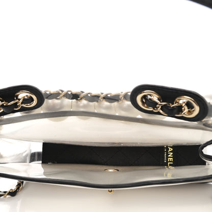 Chanel Lambskin PVC Sand By The Sea Flap With Pearl Strap Black 5 of 10