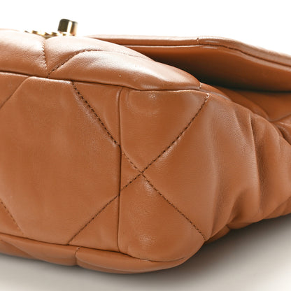 Chanel Lambskin Quilted Medium Chanel 19 Flap Brown 10 of 10