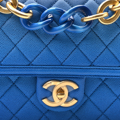 Chanel Caviar Quilted Medium Sunset On The Sea Flap Blue 7 of 10