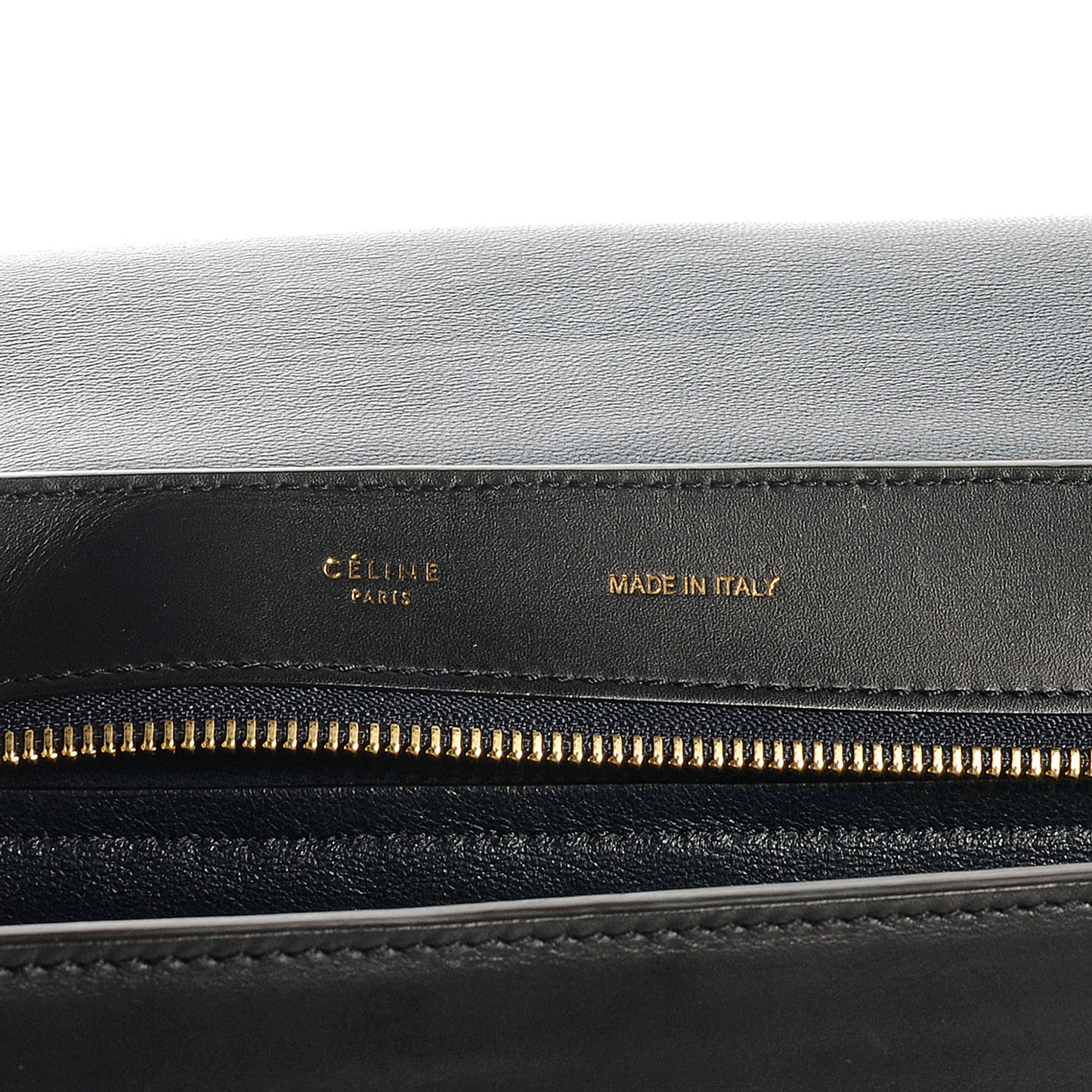 Calfskin and Suede Small Trapeze Navy Blue