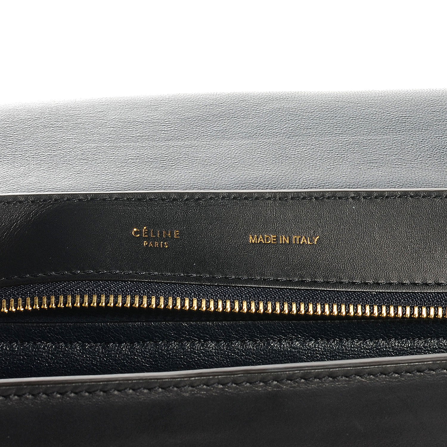 Celine Calfskin and Suede Small Trapeze Navy Blue 6 of 7