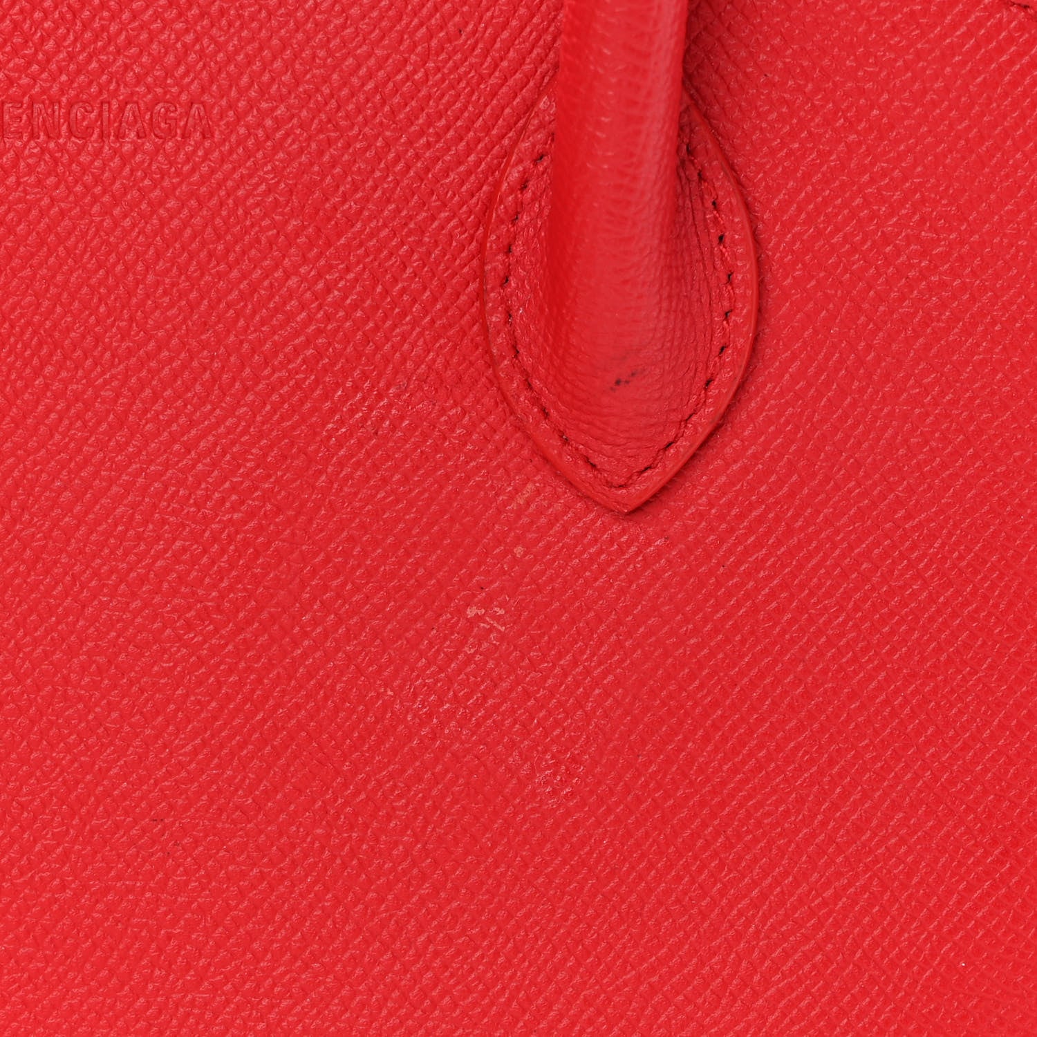 Balenciaga Grained Calfskin S Ville Top Handle Bag Rouge Coquelicot 12 of 15