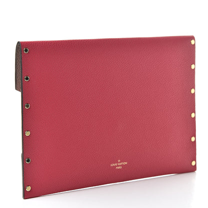 Louis Vuitton Cuir Rivets Enveloppe Fuchsia 3 of 7