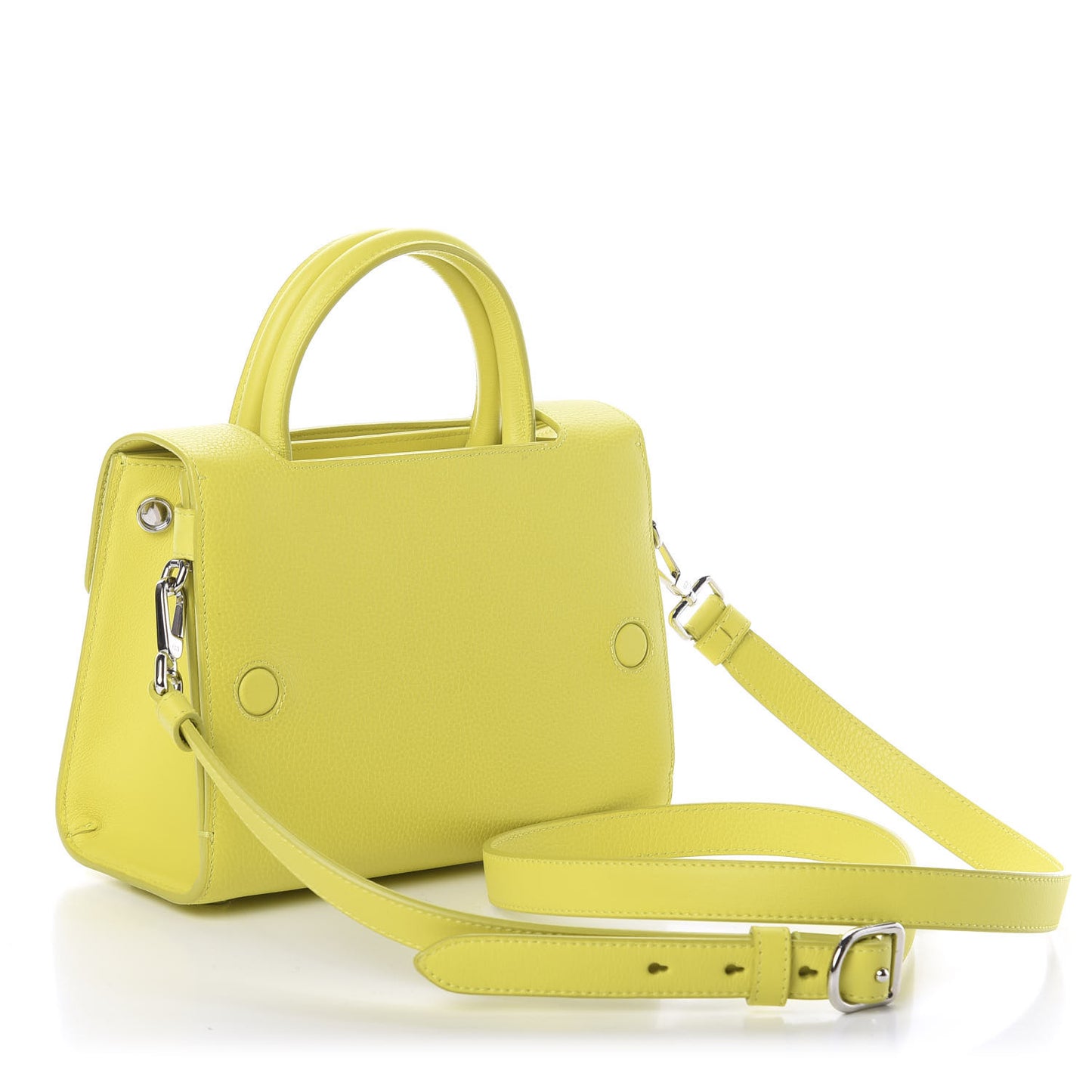 Grained Calfskin Mini Diorever Flap Yellow