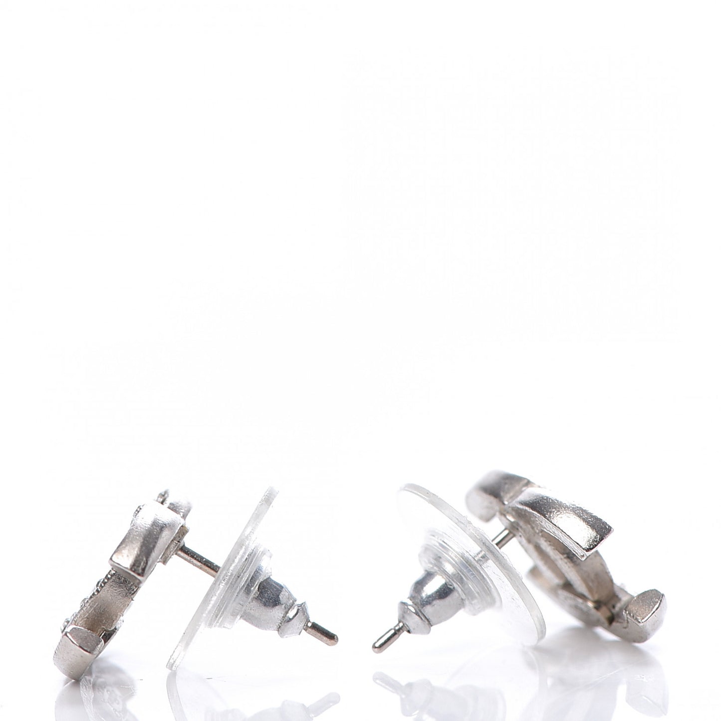 Crystal CC Earrings Silver