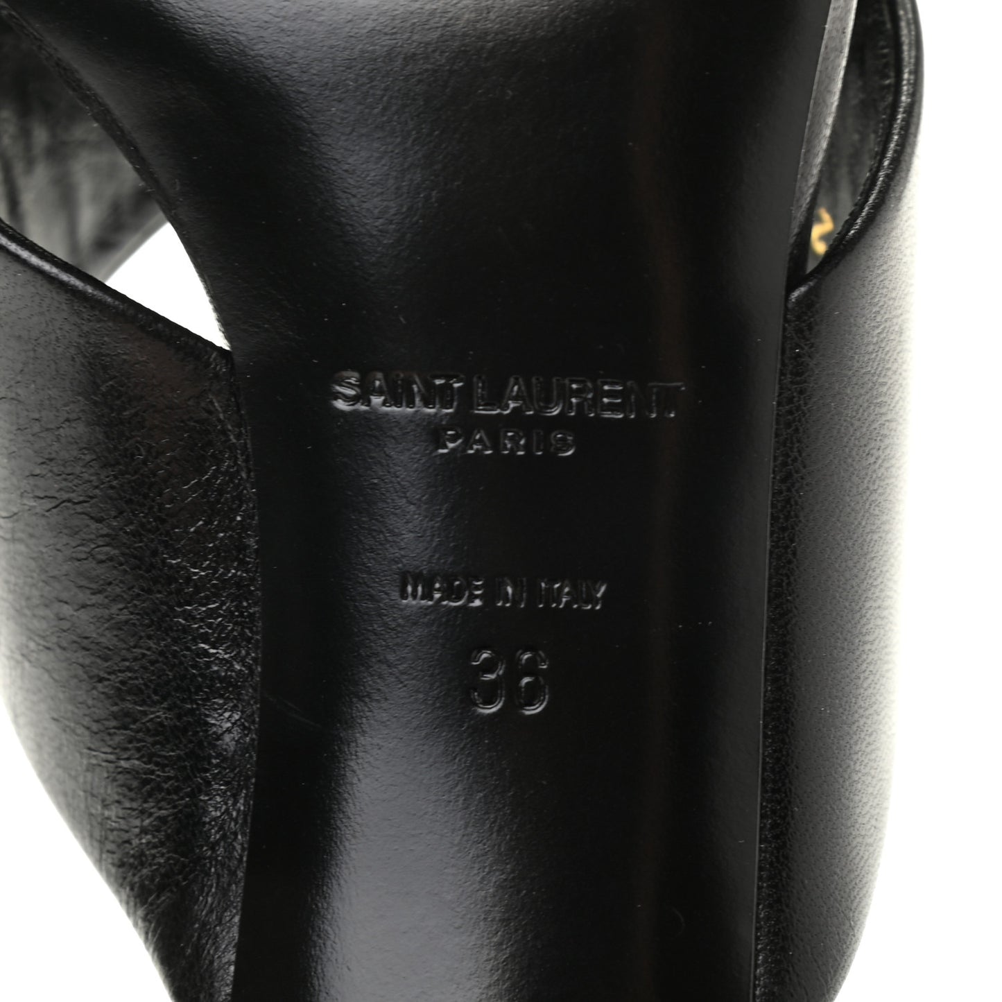 Calfskin LouLou Mule Sandals 36 Black