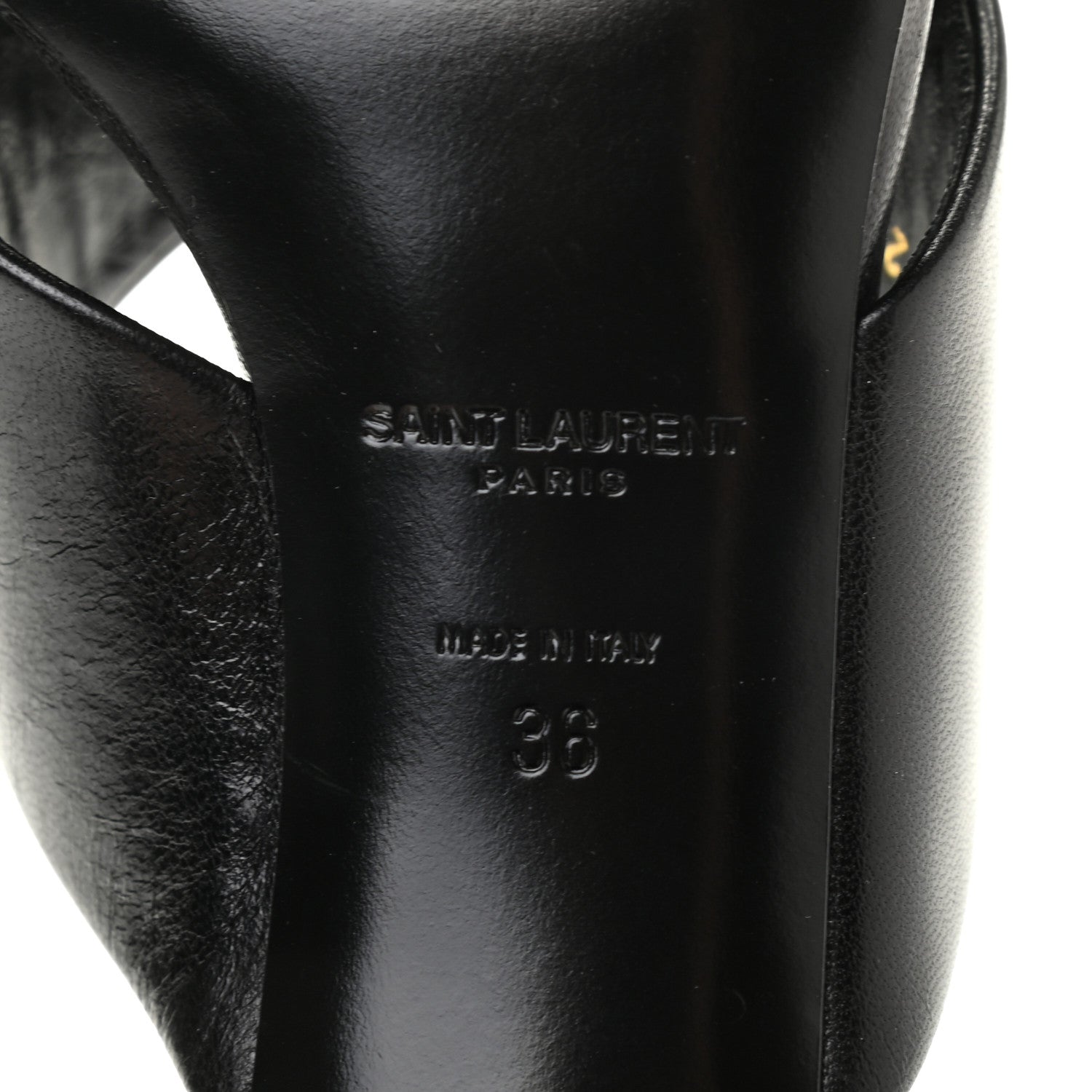 Saint Laurent Calfskin LouLou Mule Sandals 36 Black 6 of 8