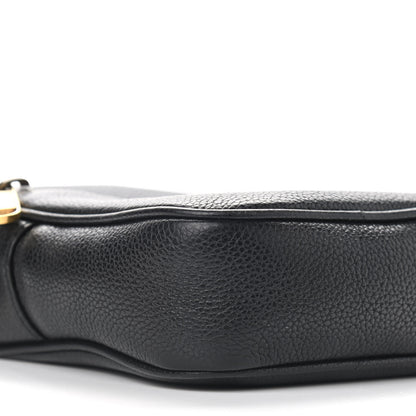 Gucci Grained Calfskin Mini Logo Messenger Bag Black 9 of 10