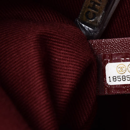 Chanel Crumpled Grained Calfskin Quilted Large Shiva Flap Bordeaux 7 of 11