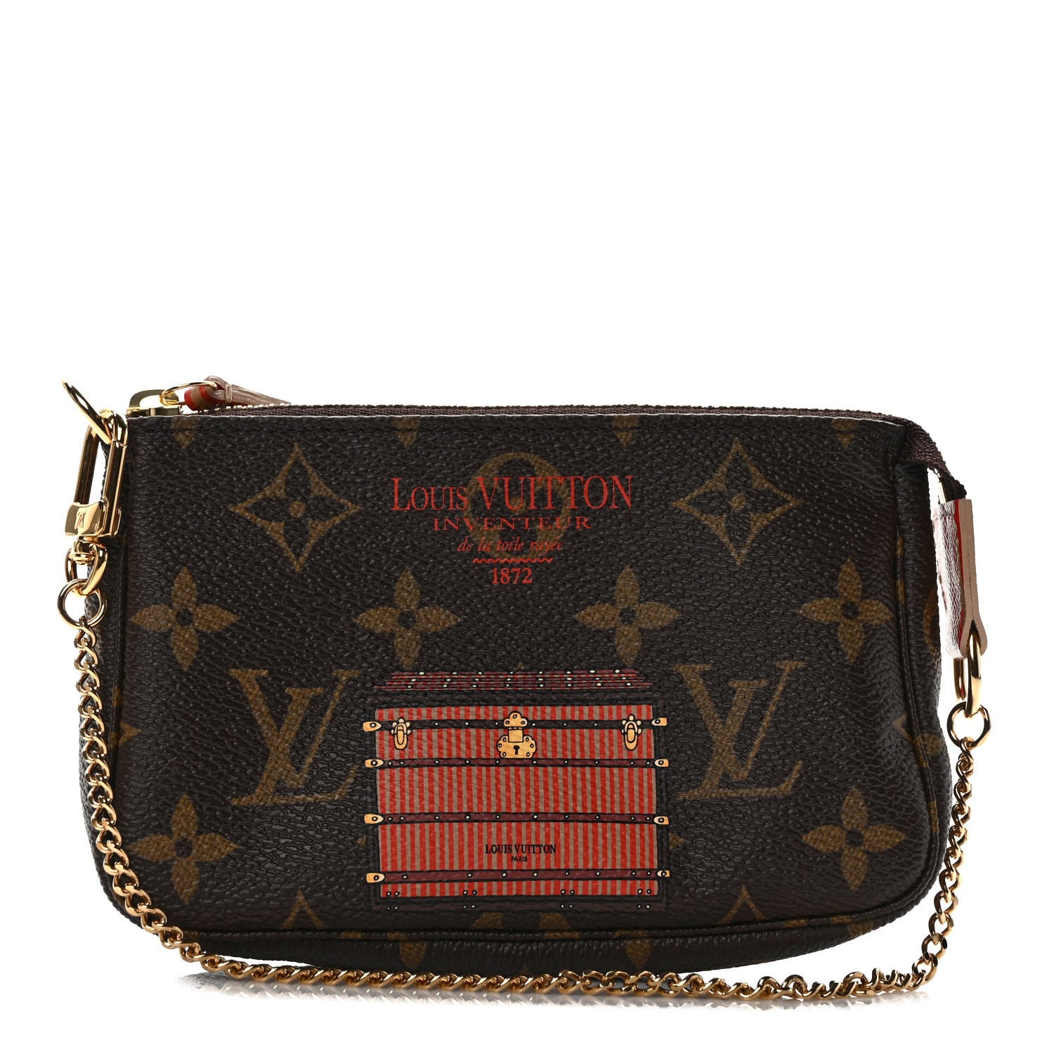 Louis Vuitton Monogram Trunks and Locks Mini Pochette Accessories 1 of 8