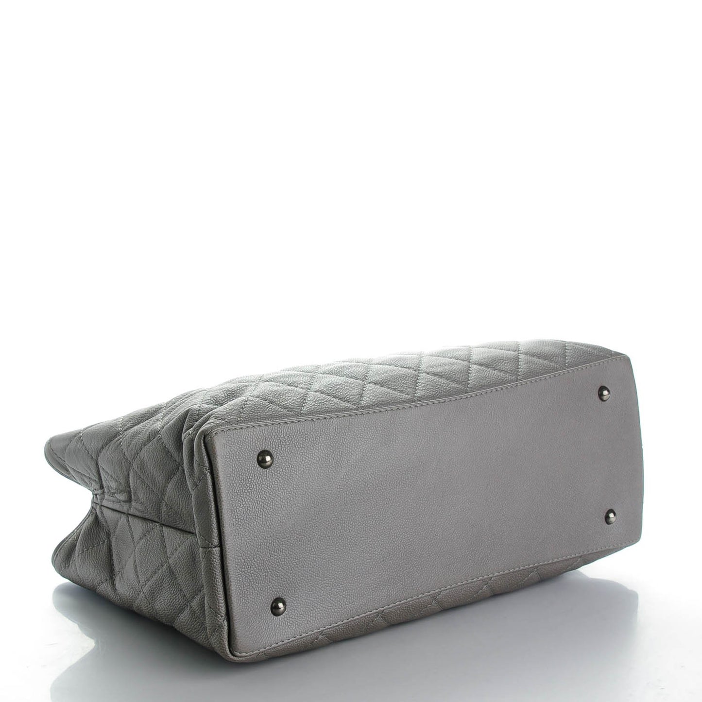 Metallic Caviar Large Be Caviar Tote Silver