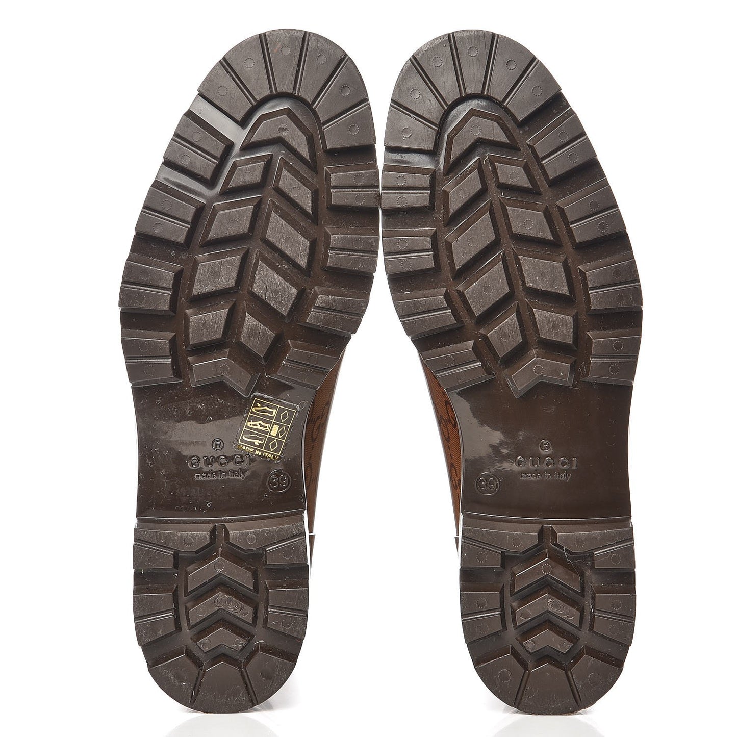 Rubber Monogram Edinburg Rain Boots 39 Transparent Cocoa
