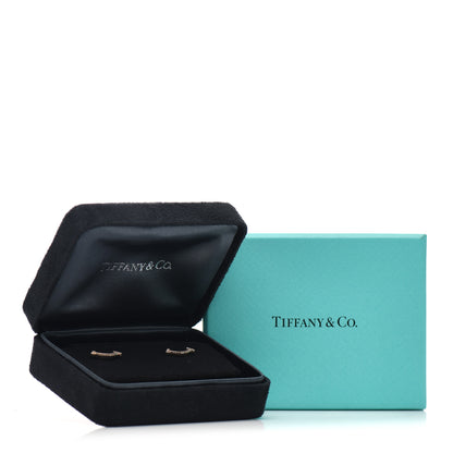 Tiffany 18K Rose Gold Diamond T Smile Earrings 6 of 6