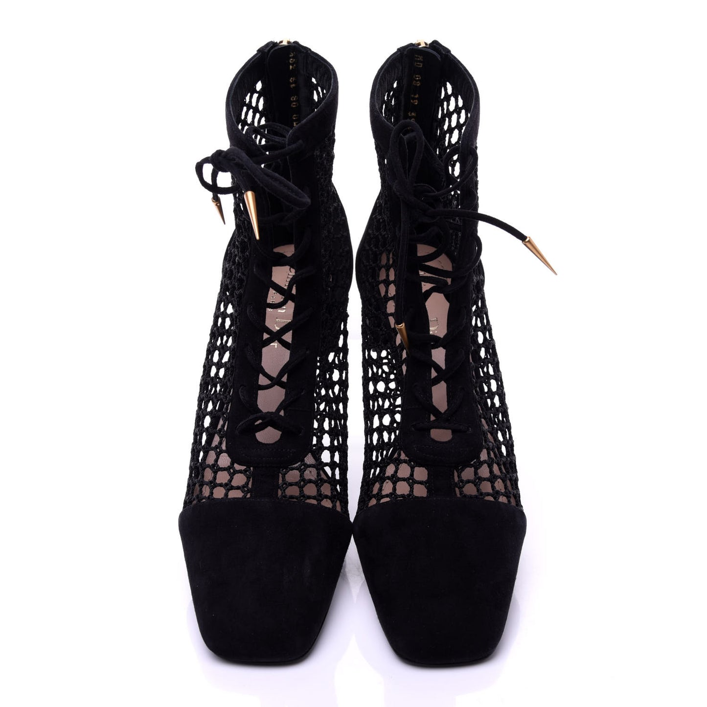 Suede Resille Naughtily-D 30mm Ankle Boots 39.5 Black