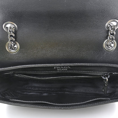 Prada Glace Calfskin Studded Crossbody Black 4 of 4