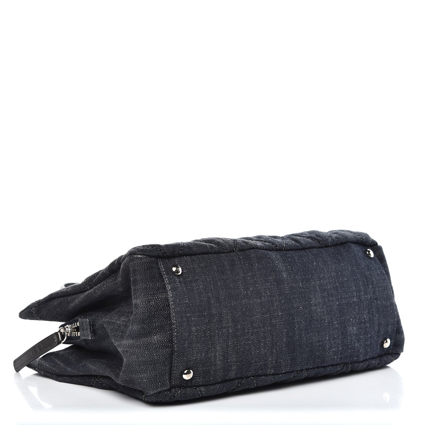 Denim Quilted Timeless Tote Dark Blue