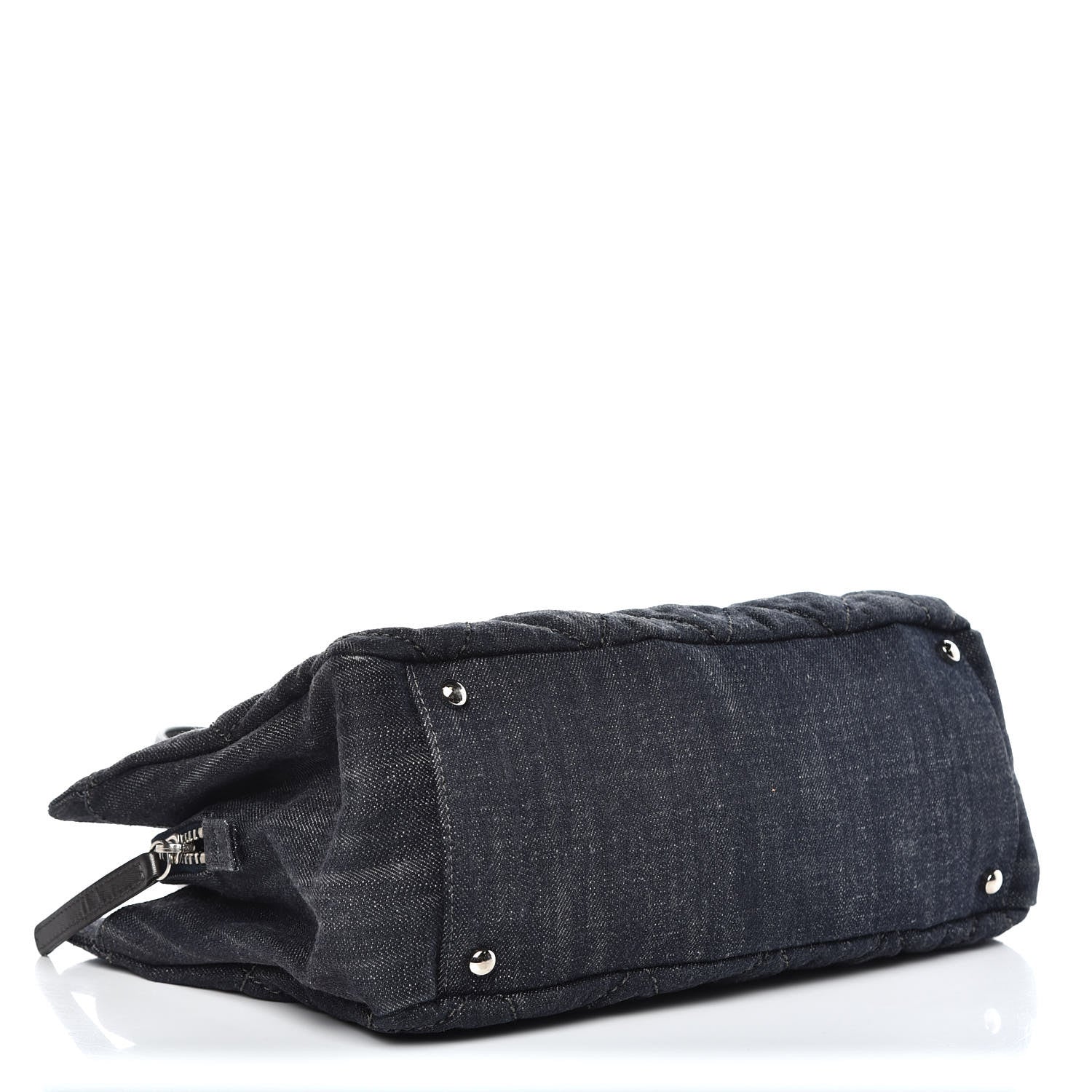 Chanel Denim Quilted Timeless Tote Dark Blue 4 of 11