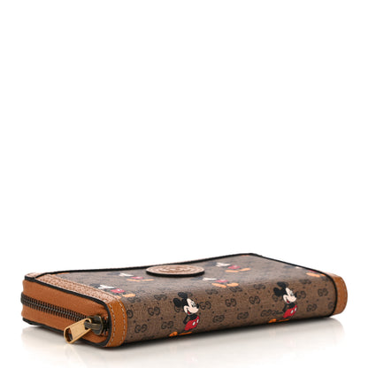 Gucci X DISNEY Mini Vintage GG Supreme Monogram Mickey Mouse Zip Around Wallet Beige Vintage Sun Oil 4 of 10