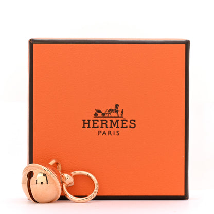 Hermes Rose Gold Plated Charms Grelot Twilly Ring 5 of 5