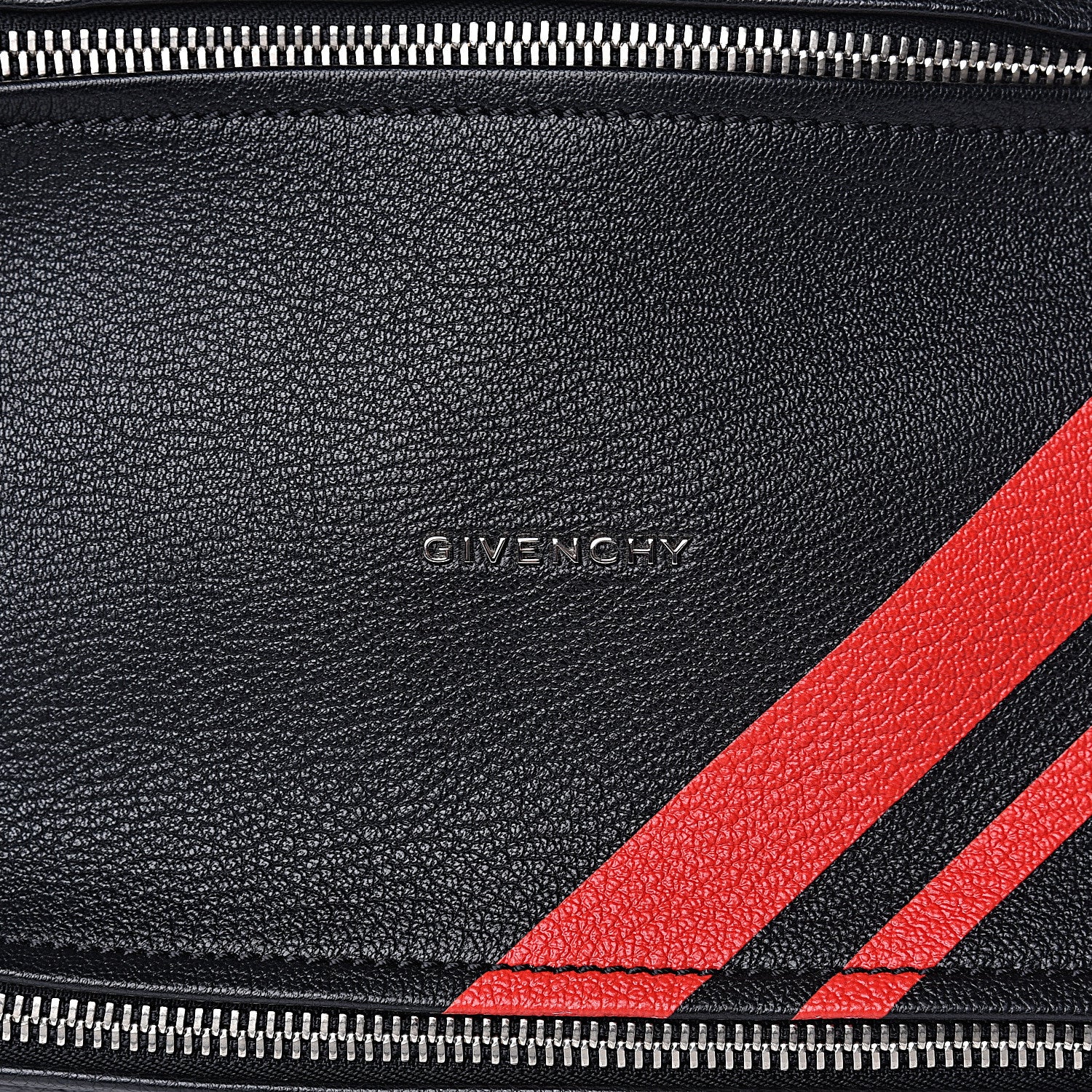 Givenchy Sugar Goatskin Striped Small Pandora Red Black 8 of 10