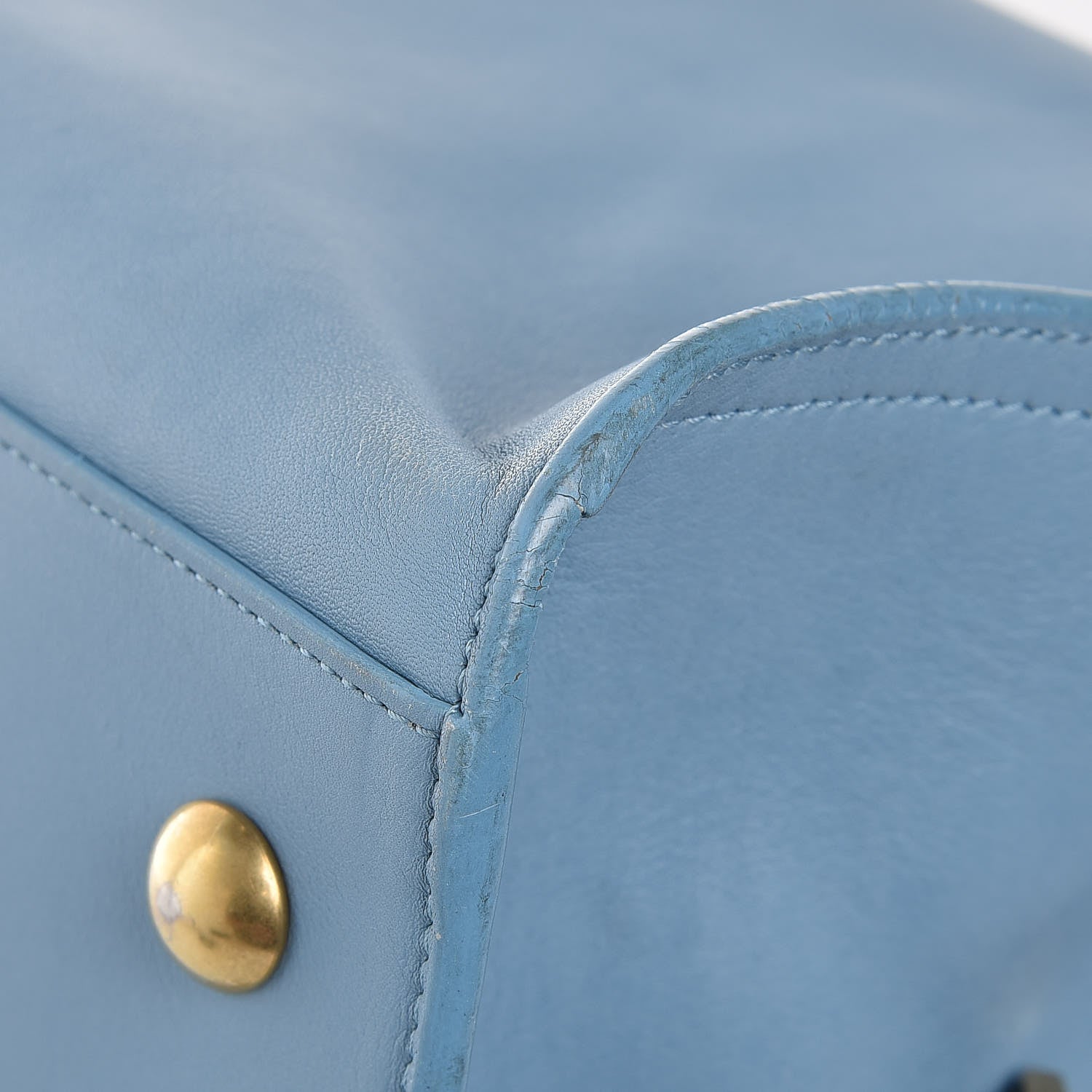 Saint Laurent Calfskin Medium Classic Y Cabas Blue Glacier 12 of 18