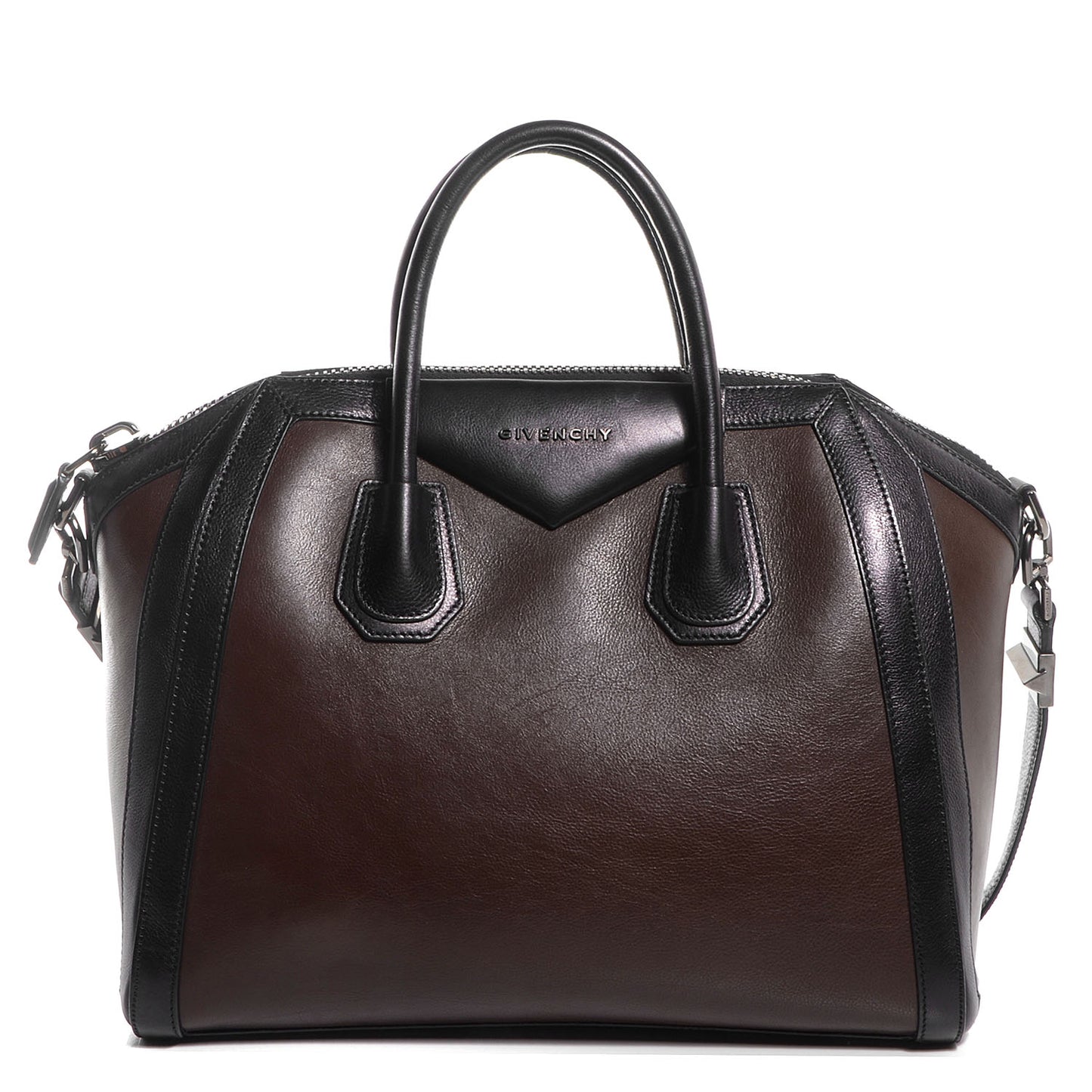 Calfskin Medium Bi-Color Antigona Brown Black