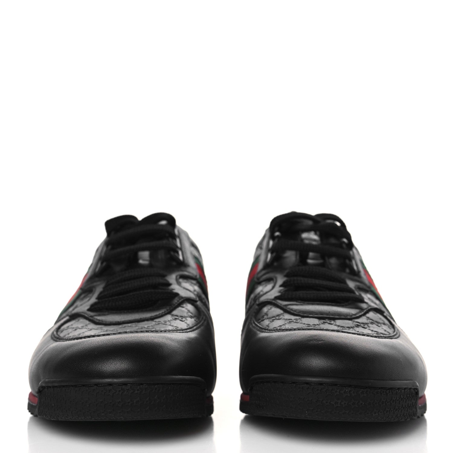 Gucci Microguccissima Mens Web Sneakers 8.5 Black 2 of 8