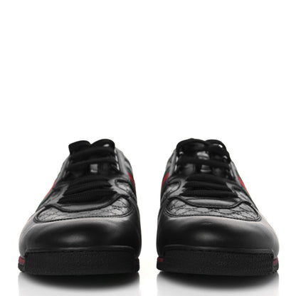 Gucci Microguccissima Mens Web Sneakers 8.5 Black 2 of 8