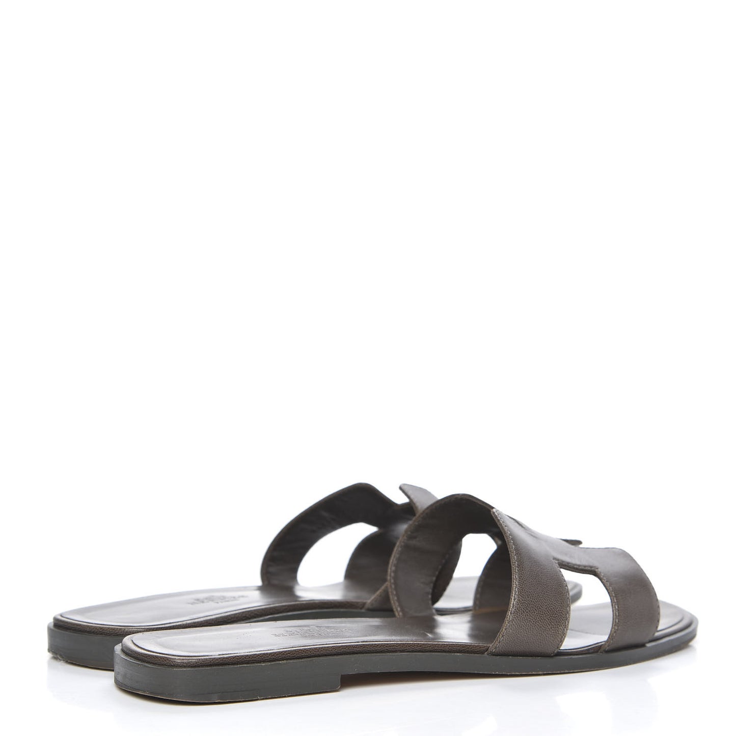 Goatskin Oran Sandals 38 Gris Galet