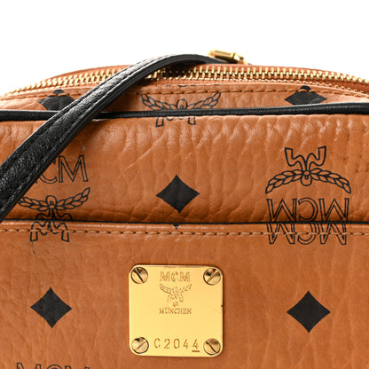MCM Visetos Mini Camera Crossbody Bag Cognac 8 of 10