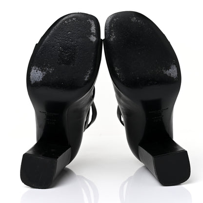 Saint Laurent Calfskin Babies 90 Multi Strap Sandal 39.5 Black 5 of 9