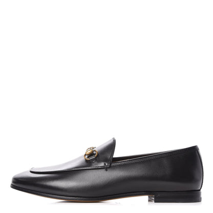 Gucci Calfskin Womens Jordaan Loafers 37.5 Black 1 of 8