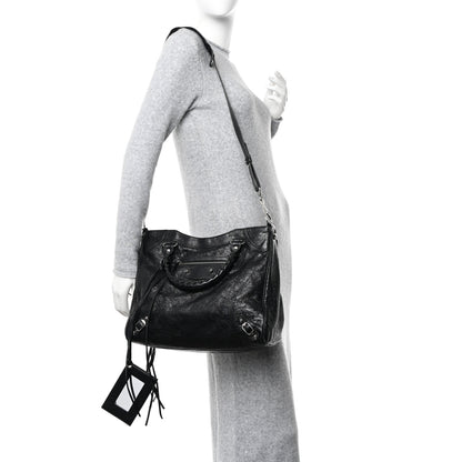 Balenciaga Agneau Classic Silver Hardware Velo Black 2 of 17