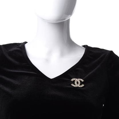 Chanel Metal Quilted CC Brooch Silver Gold 2 of 7