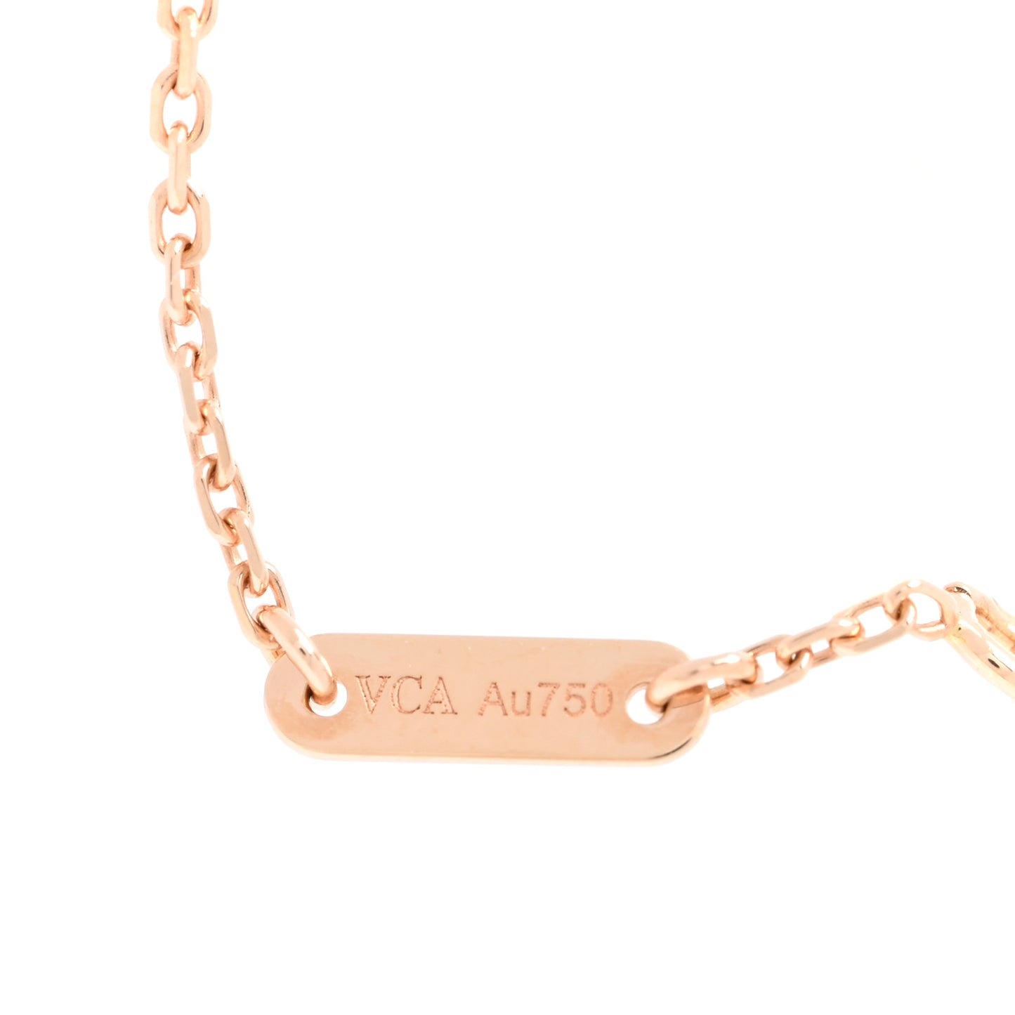 18K Rose Gold Carnelian Sweet Alhambra Heart Bracelet