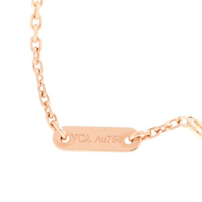 Van Cleef & Arpels 18K Rose Gold Carnelian Sweet Alhambra Heart Bracelet 3 of 4