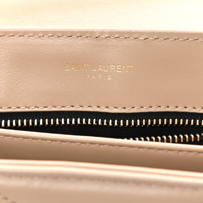 Saint Laurent Calfskin Y Quilted Monogram Toy Loulou Crossbody Bag Dark Beige 6 of 9