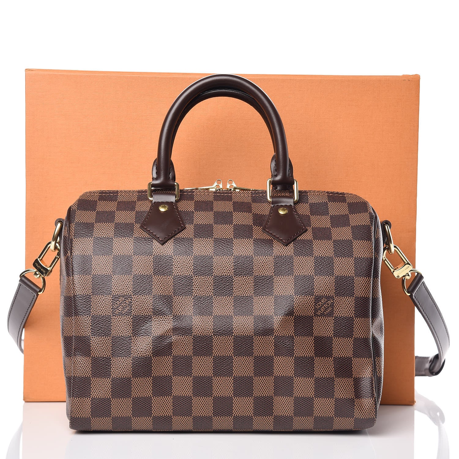 Louis Vuitton Damier Ebene Speedy Bandouliere 25 10 of 10