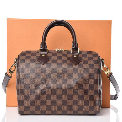 Louis Vuitton Damier Ebene Speedy Bandouliere 25 10 of 10