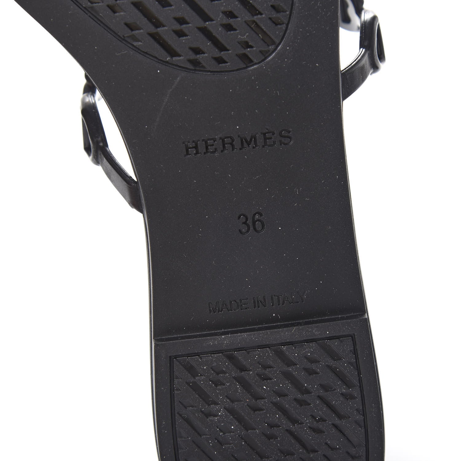Hermes Rubber Chaine d'Ancre Rivage Sandals 36 Black 9 of 10