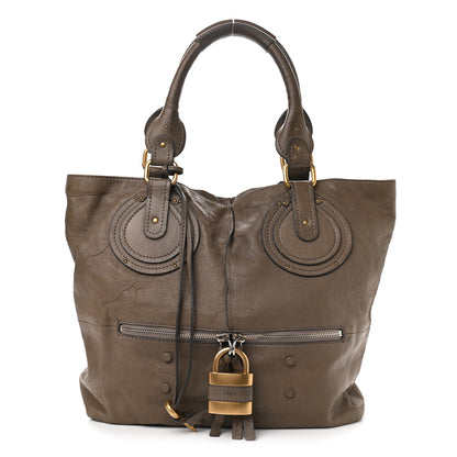 Chloe Leather Paddington Tote Gris Vert 1 of 22