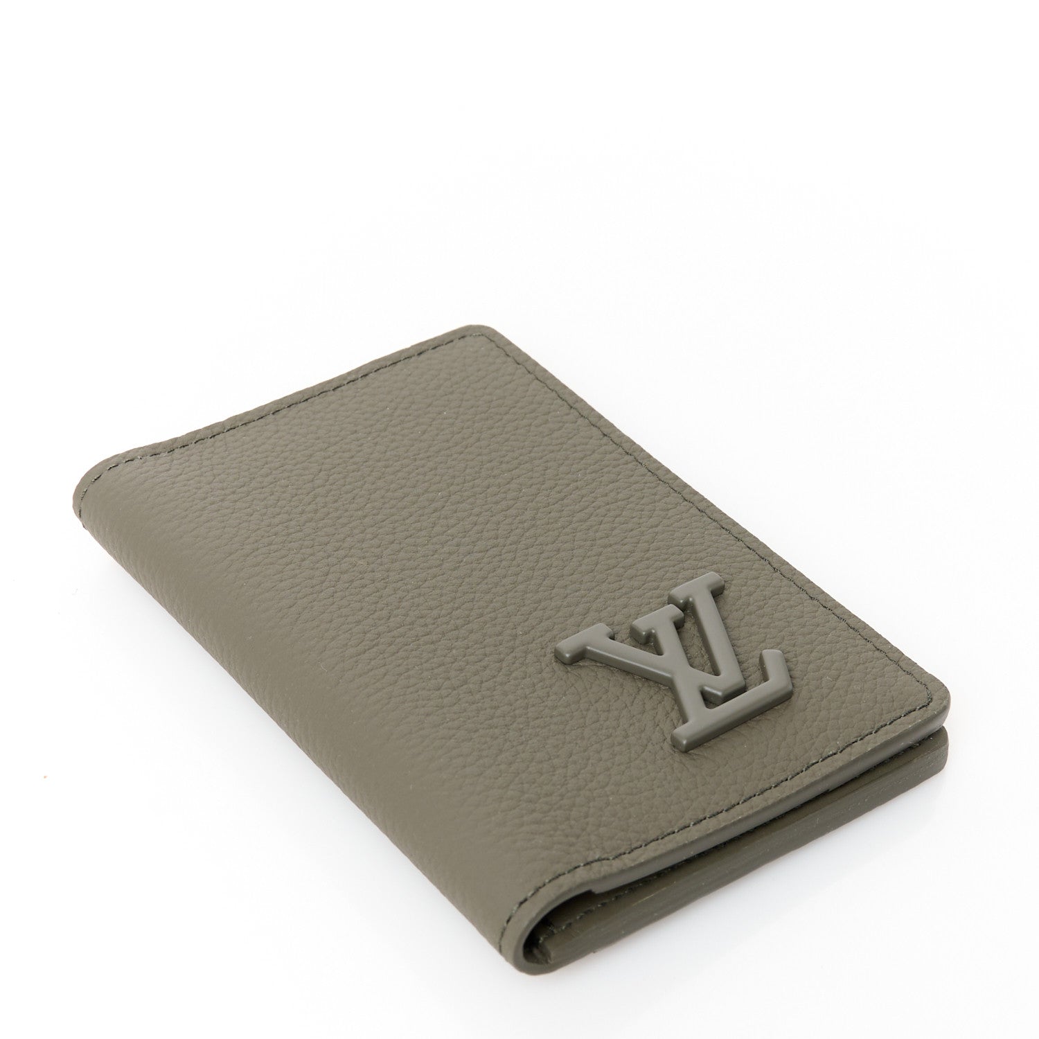 Louis Vuitton Grained Calfskin Aerogram Pocket Organizer Khaki 3 of 6