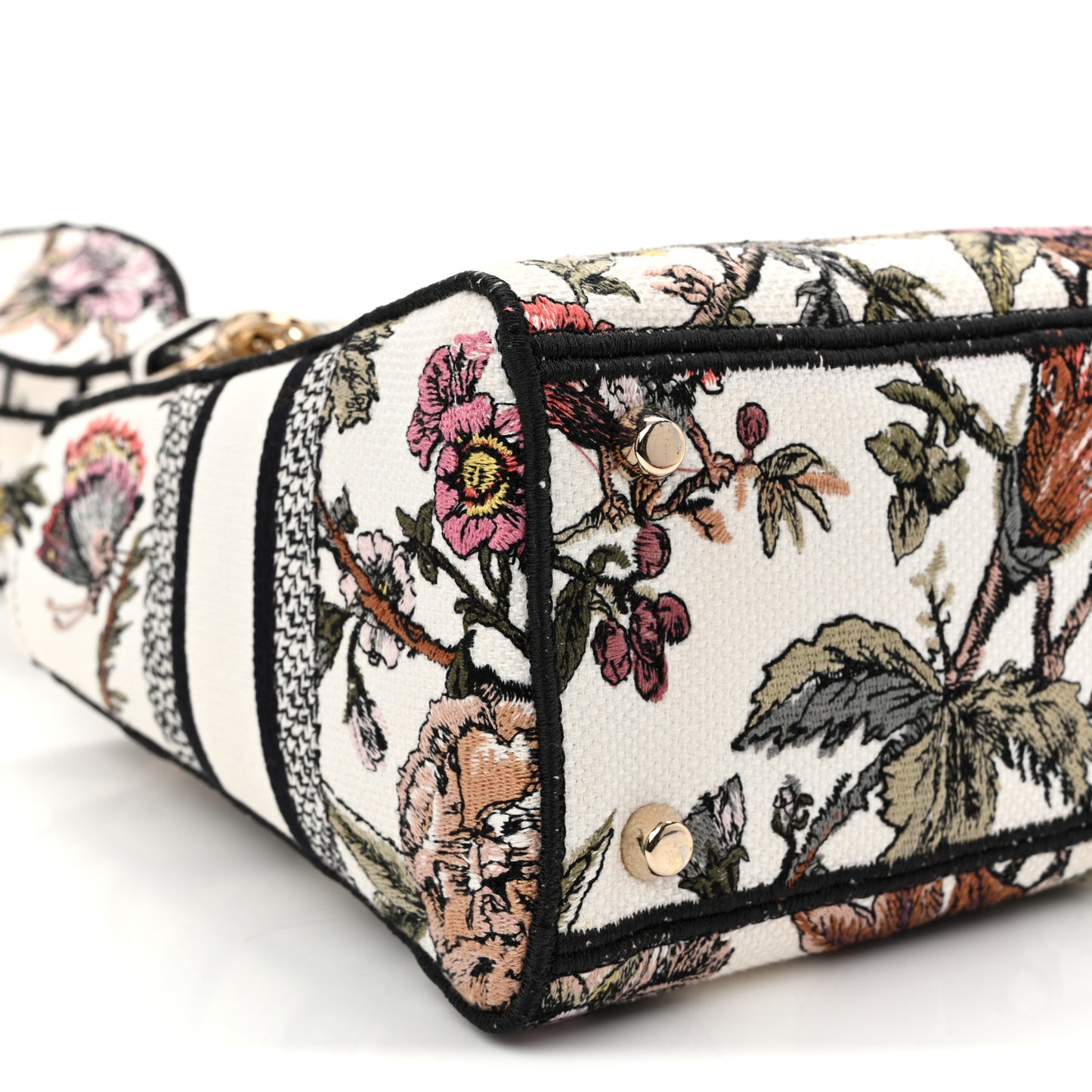 Canvas Embroidered Jardin Botanique Medium Lady D-Lite White Multicolor