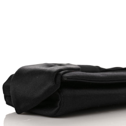 Christian Louboutin Satin Bow Clutch Black 7 of 8