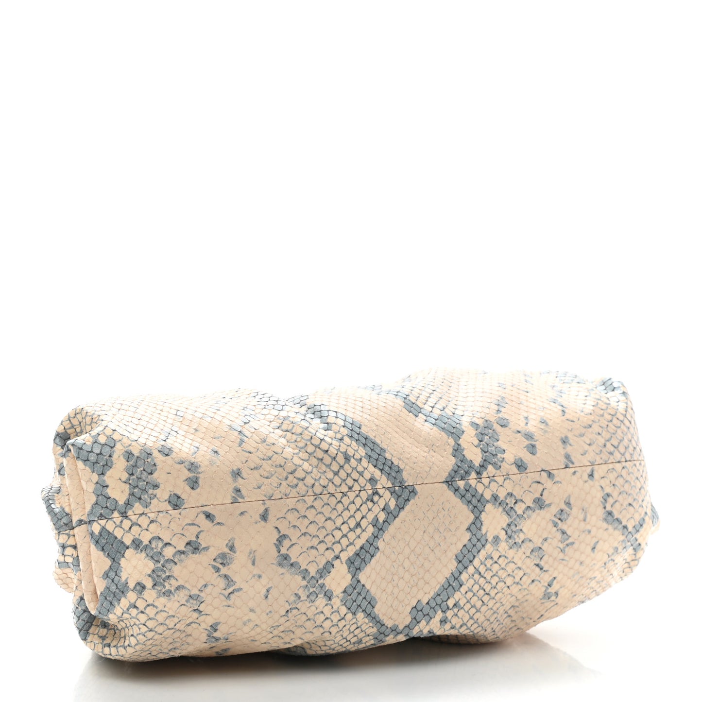 Goatskin Python Embossed Teen Pouch Cantaloupe