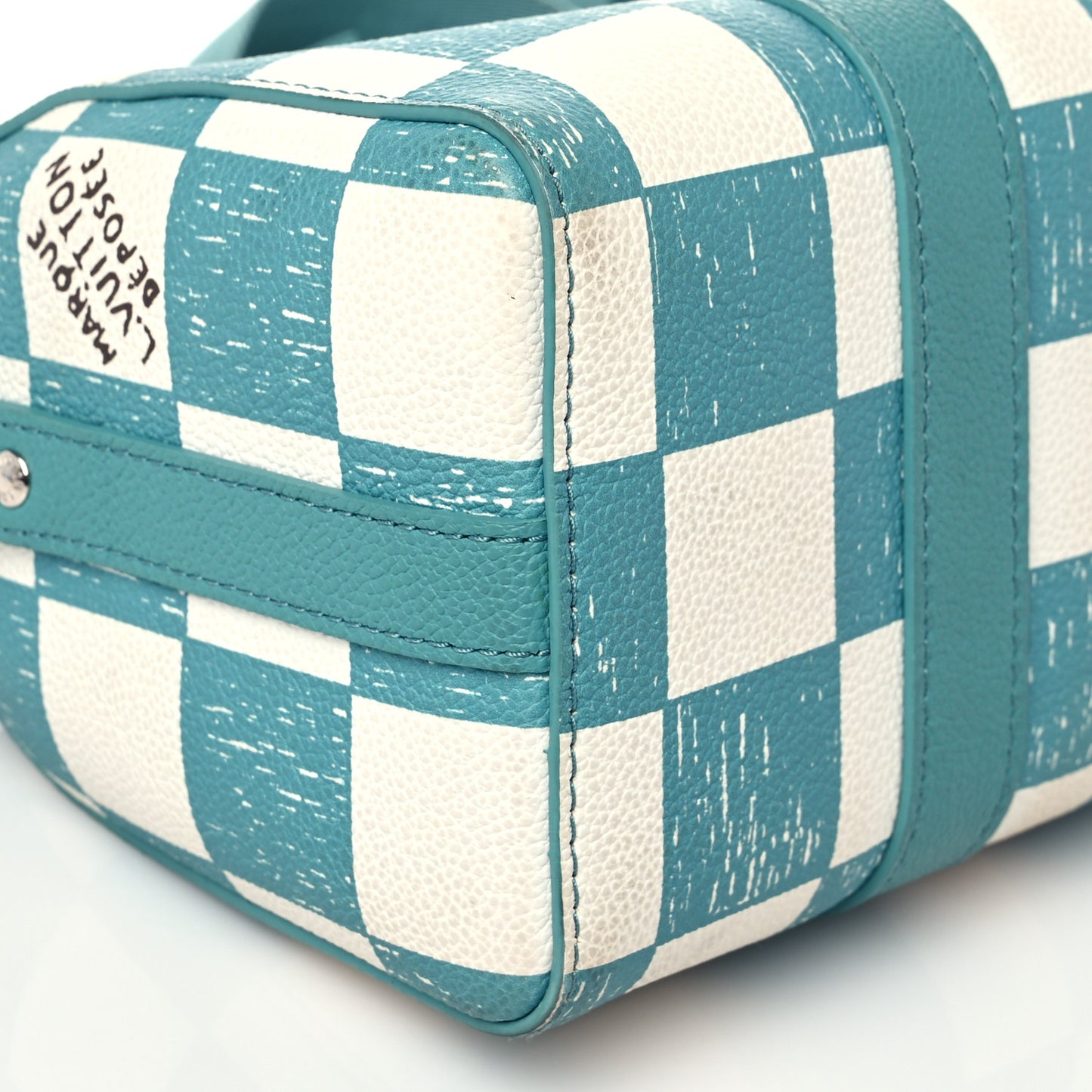 Calfskin Damier City Keepall Teal